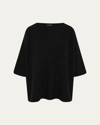 ESKANDAR SQUARE 3/4 SLEEVE TOP - LONG LENGTH