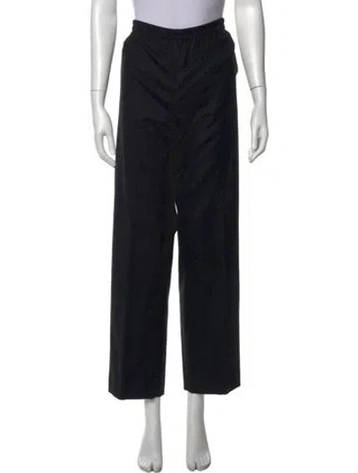 Pre-owned Eskandar Straight Leg Pants In Black