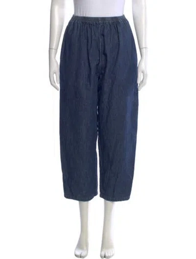 Pre-owned Eskandar Straight Leg Pants In Blue
