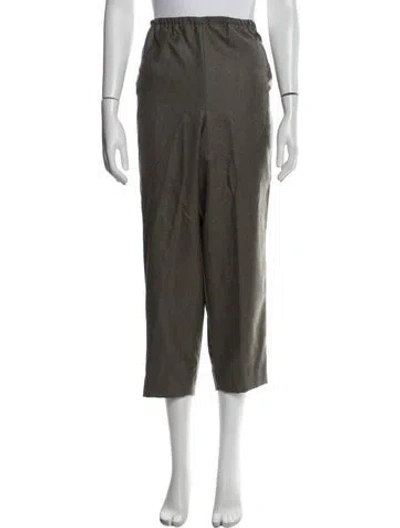 Pre-owned Eskandar Straight Leg Pants In Green