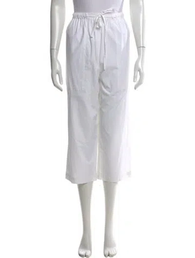 Pre-owned Eskandar Straight Leg Pants In White