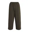 Eskandar Longer Japanese Trousers With Ankle Slits In Green