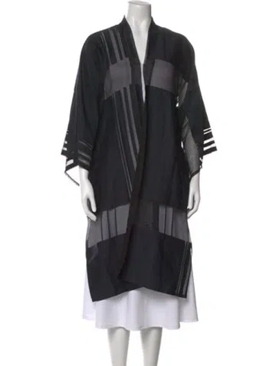 Pre-owned Eskandar Striped Cover-up In Black