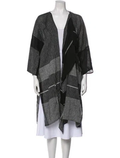 Pre-owned Eskandar Striped Jacket In Black