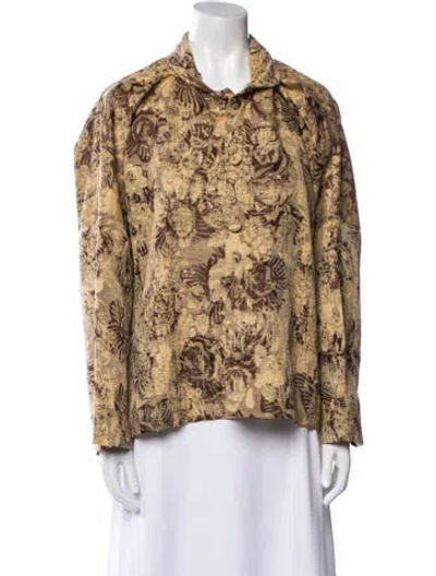 Pre-owned Eskandar Striped Jacket W/ Tags In Neutral