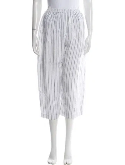 Pre-owned Eskandar Striped Wide Leg Pants In Multi