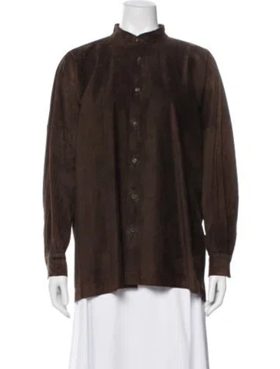 Pre-owned Eskandar Suede Jacket In Brown