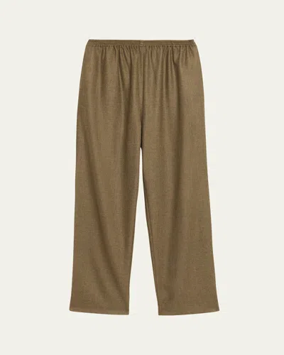 Eskandar Tapered Trousers In Brown