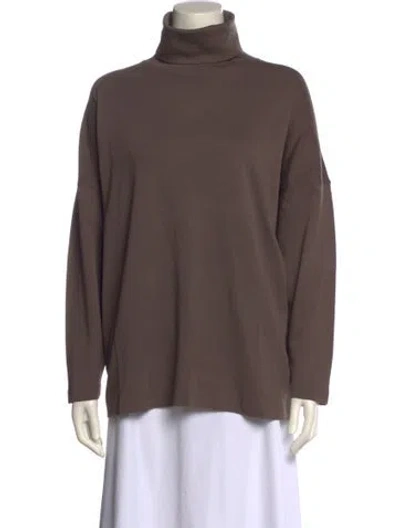 Pre-owned Eskandar Turtleneck Long Sleeve Sweatshirt In Gray