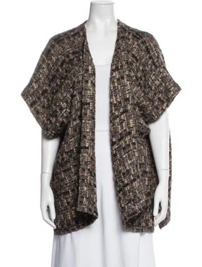 Pre-owned Eskandar Tweed Pattern Jacket In Brown