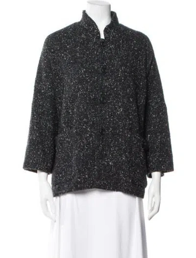 Pre-owned Eskandar Tweed Pattern Jacket In Gray