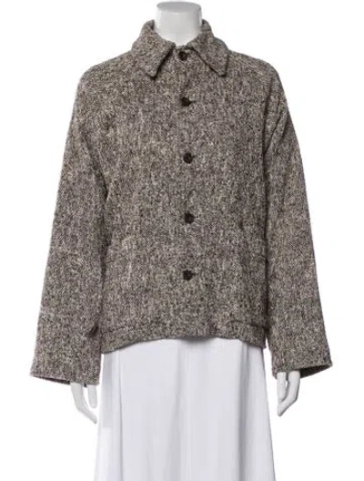 Pre-owned Eskandar Tweed Pattern Jacket In Neutral