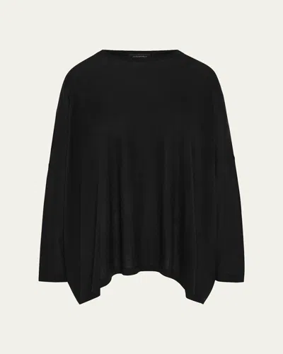 ESKANDAR ULTRAFINE CASHMERE WIDE ROUND-NECK SWEATER (MID PLUS LENGTH)