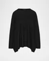 Eskandar Ultrafine Cashmere Wide Round-neck Sweater (mid Plus Length)