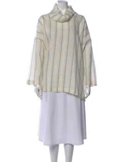 Pre-owned Eskandar Vintage Linen Tunic In Neutral