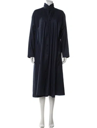 Pre-owned Eskandar Virgin Wool Coat In Blue