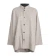 Eskandar Virgin Wool Mandarin-collar Jacket In Gray