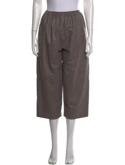 Pre-owned Eskandar Virgin Wool Wide Leg Pants W/ Tags In Grey