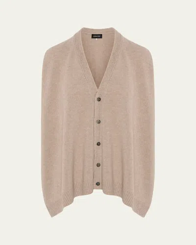 Eskandar V-neck Cashmere Vest In Brown