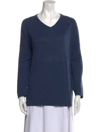 Pre-owned Eskandar V-neck Sweater In Blue