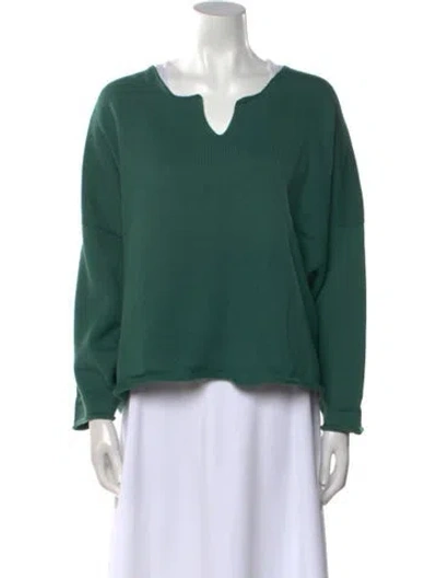 Pre-owned Eskandar V-neck Sweater In Green