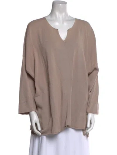 Pre-owned Eskandar V-neck Sweater In Neutral