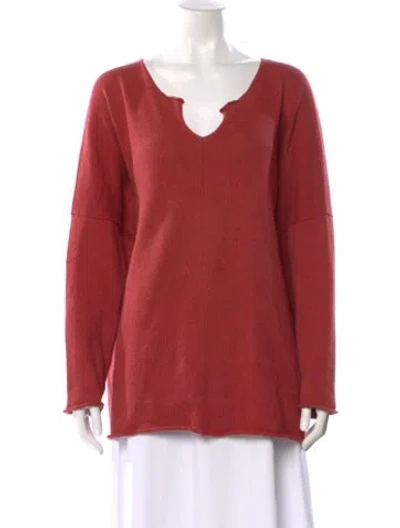 Pre-owned Eskandar V-neck Sweater In Red