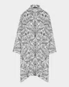 ESKANDAR WIDE A-LINE COLLARLESS SHIRT WITH SLITS (VERY LONG)