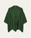 Eskandar Wide A-line Jacket Coat (mid Plus Length) In Green