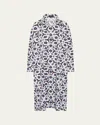 Eskandar Wide A-line Midi Shirtdress With Collar In Multi