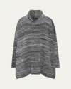 Eskandar Wide A-line Monks Top (long Length) In Monochrome