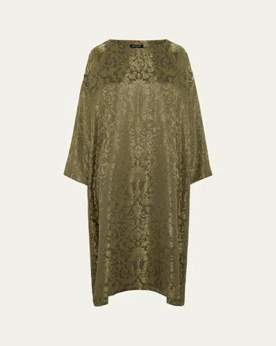 Eskandar Wide A-line Scoop-neck Dress