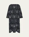 Eskandar Wide A-line Scoop-neck Dress In Navydark