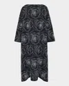 Eskandar Wide A-line Scoop-neck Dress In Navydark