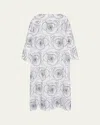 Eskandar Linen-cotton Embroidered Midi Dress In White
