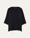 Eskandar Wide A-line Scoop-neck Tunic (long Length) In Black