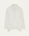 Eskandar Wide A-line Scrunch-neck Shirt (mid Plus Length)