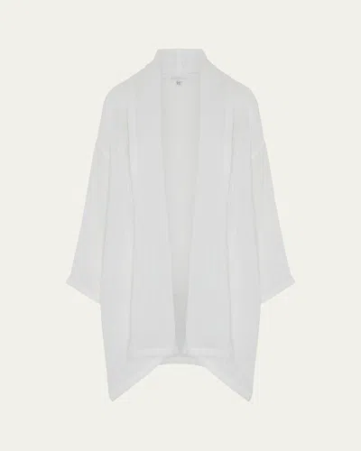 ESKANDAR WIDE A-LINE SCRUNCH SHAWL COLLAR JACKET (LONG PLUS LENGTH)