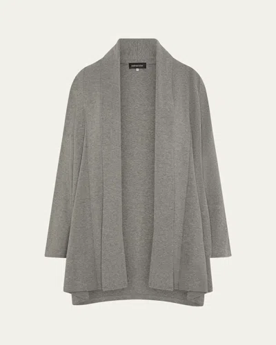 ESKANDAR WIDE A-LINE SHAWL-COLLAR CARDIGAN (LONG PLUS LENGTH)