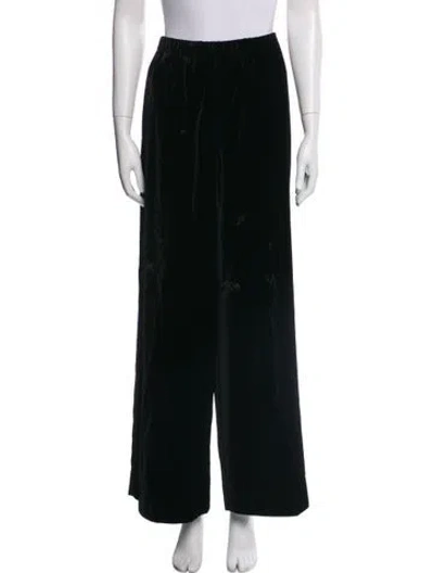 Pre-owned Eskandar Wide Leg Pants In Black