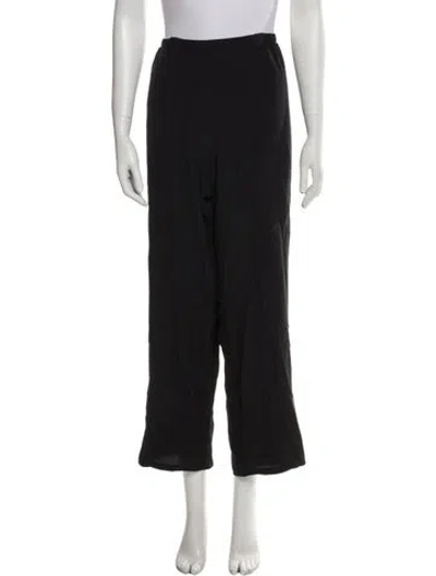 Pre-owned Eskandar Wide Leg Pants In Black