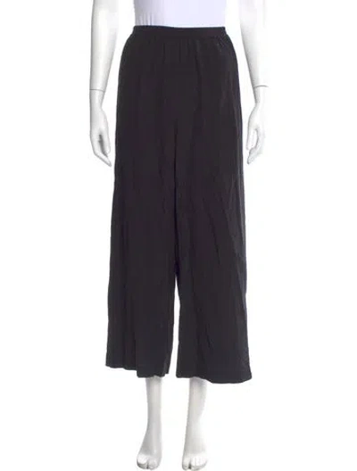 Pre-owned Eskandar Wide Leg Pants In Black