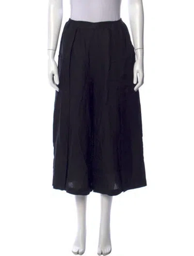 Pre-owned Eskandar Wide Leg Pants In Black