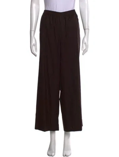 Pre-owned Eskandar Wide Leg Pants In Black