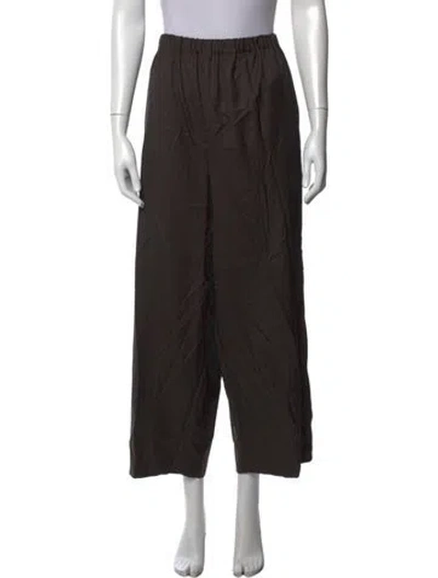Pre-owned Eskandar Wide Leg Pants In Black
