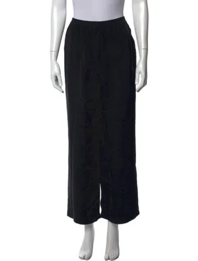 Pre-owned Eskandar Wide Leg Pants In Black