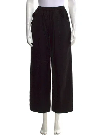 Pre-owned Eskandar Wide Leg Pants In Black