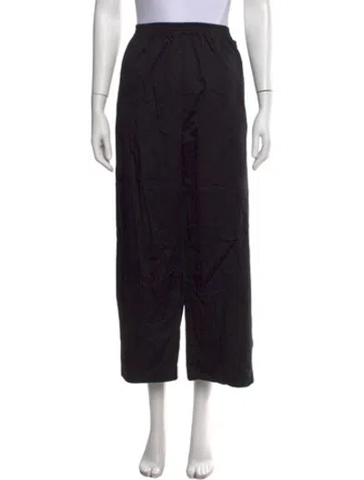 Pre-owned Eskandar Wide Leg Pants In Black