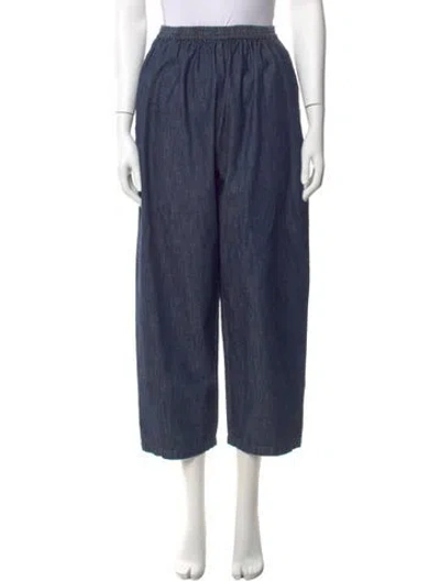 Pre-owned Eskandar Wide Leg Pants In Blue