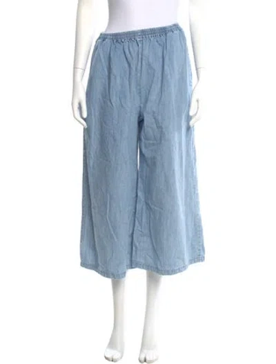 Pre-owned Eskandar Wide Leg Pants In Blue